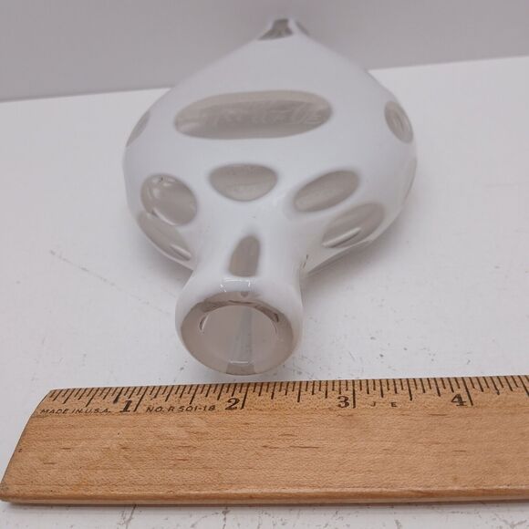 Vintage H. Wüllen 1866 Cut to Clear Glass Perfume Bottle Bohemian Art Glass Rare - Picture 10 of 13